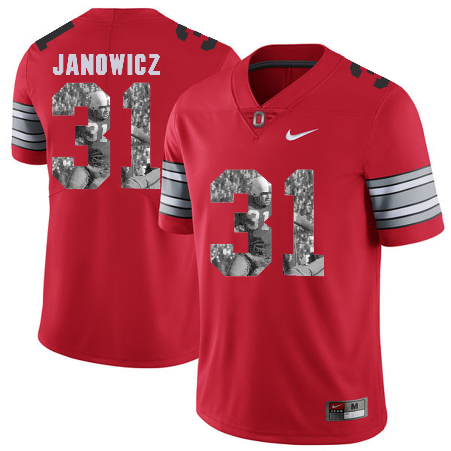 Men Ohio State #31 Janowicz Red Fashion Edition Customized NCAA Jerseys->->Custom Jersey